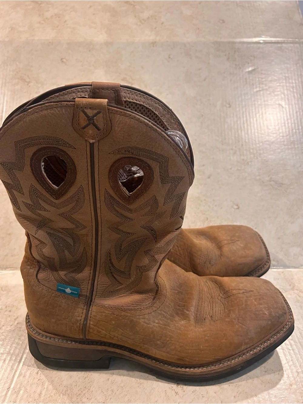 Twisted X Brown Leather Work Boots STEEL TOE